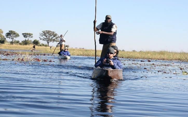 Traditional mokoro in the Okavango Delta